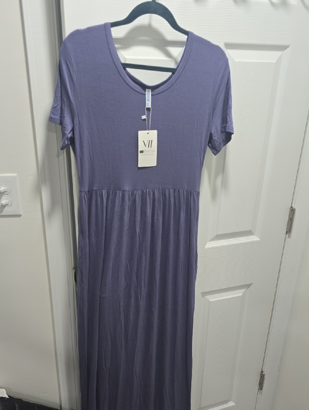 VII Lavender Maxi Dress with Scoop Neck